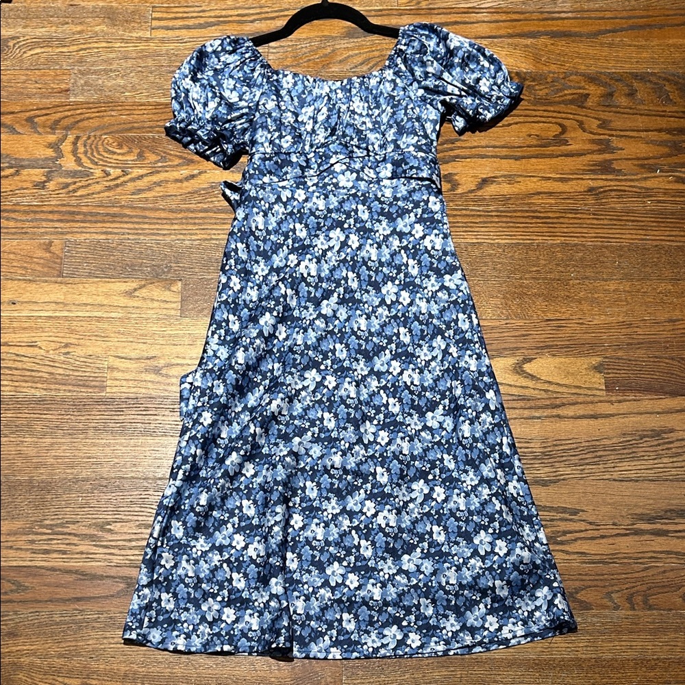 Inspired Hearts Blue Floral Kids Dress